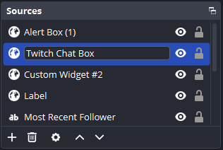 Source naming in OBS